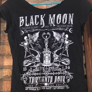 Serpentine “Black Moon Thirteenth Hour” loose neck tee